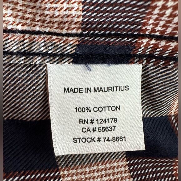 Johnston & Murphy Plaid Button Down Shirt Long Sleeve Cotton Mens XL - Picture 3 of 14